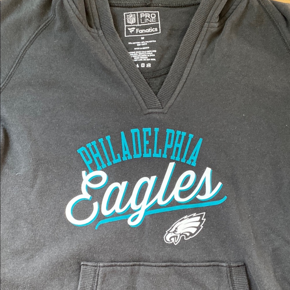 NFL Fanatics M Black Pro Line Philadelphia Eagles Hoodie - Picture 4 of 8